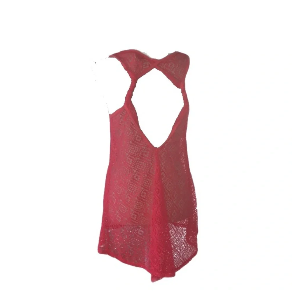 OP Bright Coral Mesh Coverup M